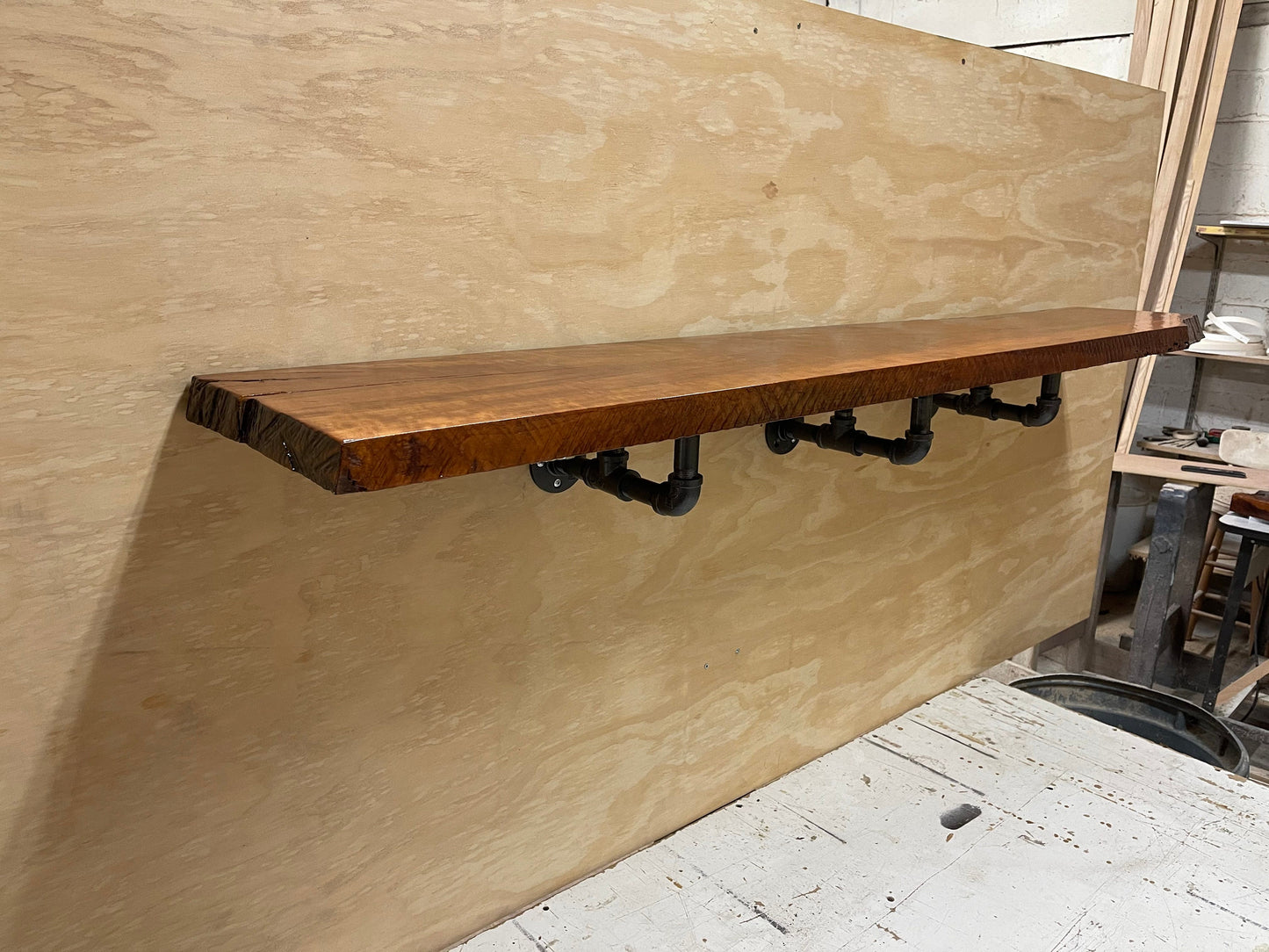 Live edge wood mantel/shelf