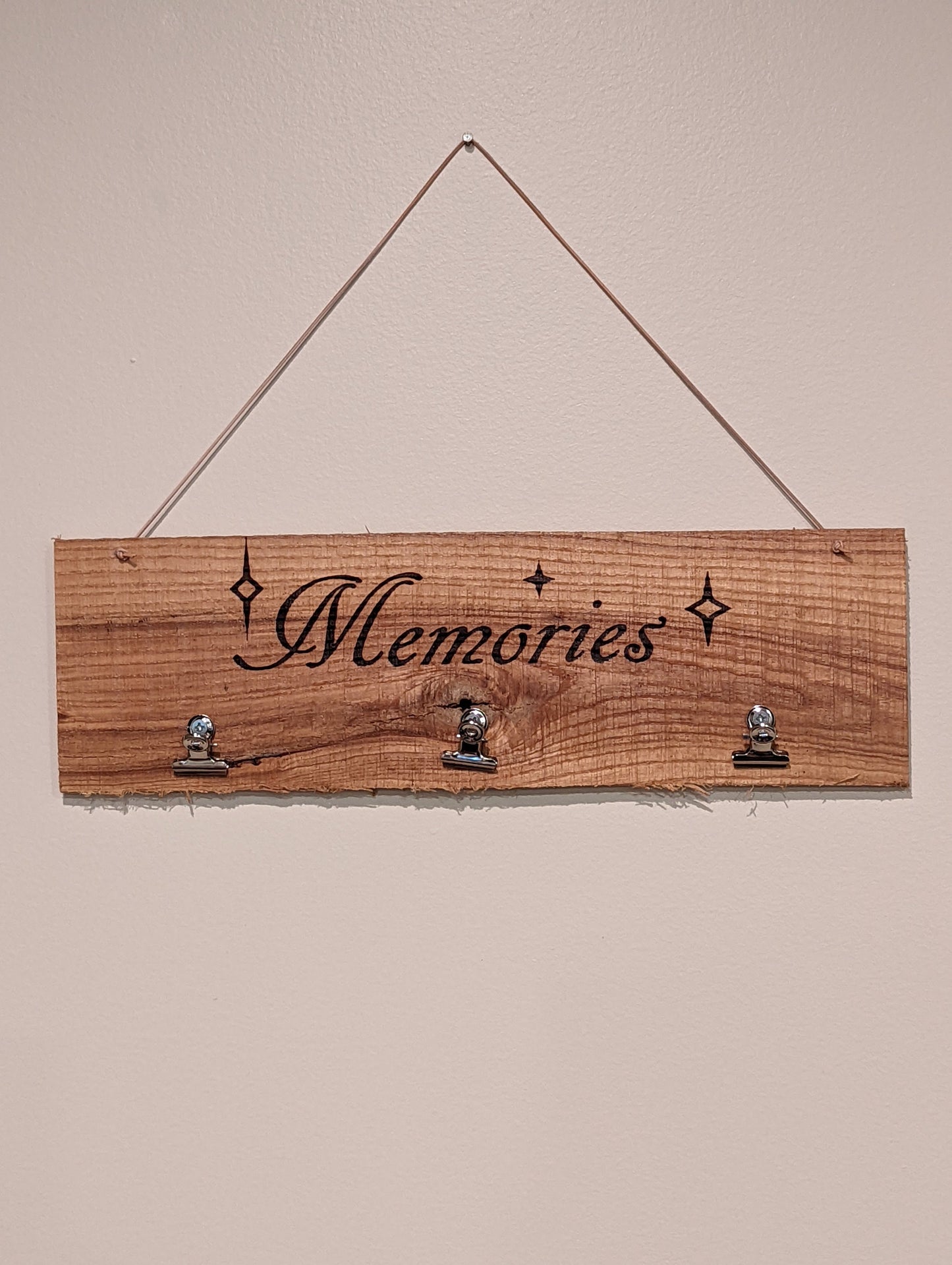 Laser Engraved 3 clip picture holder