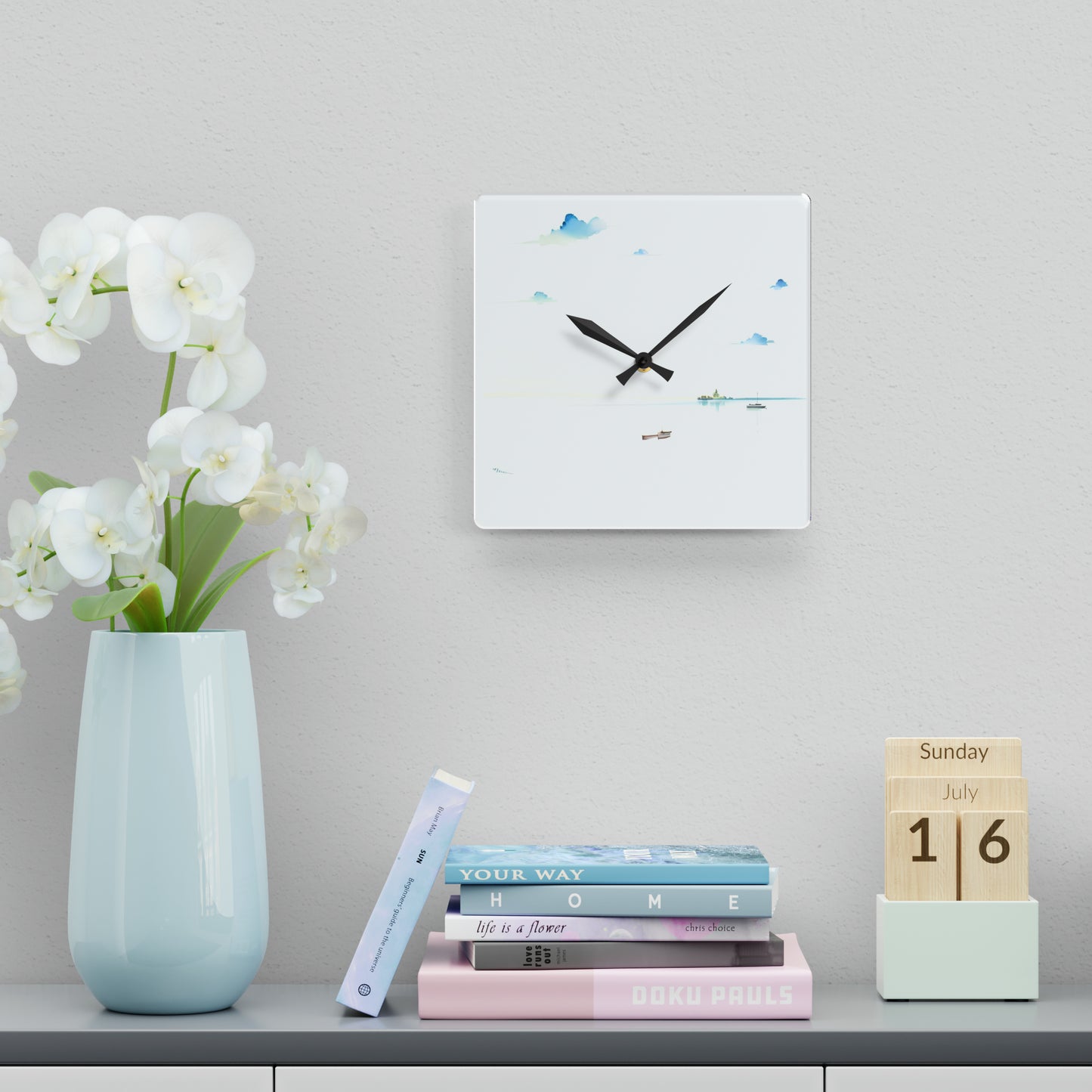 A Day at the Bay - Acrylic Wall Clock