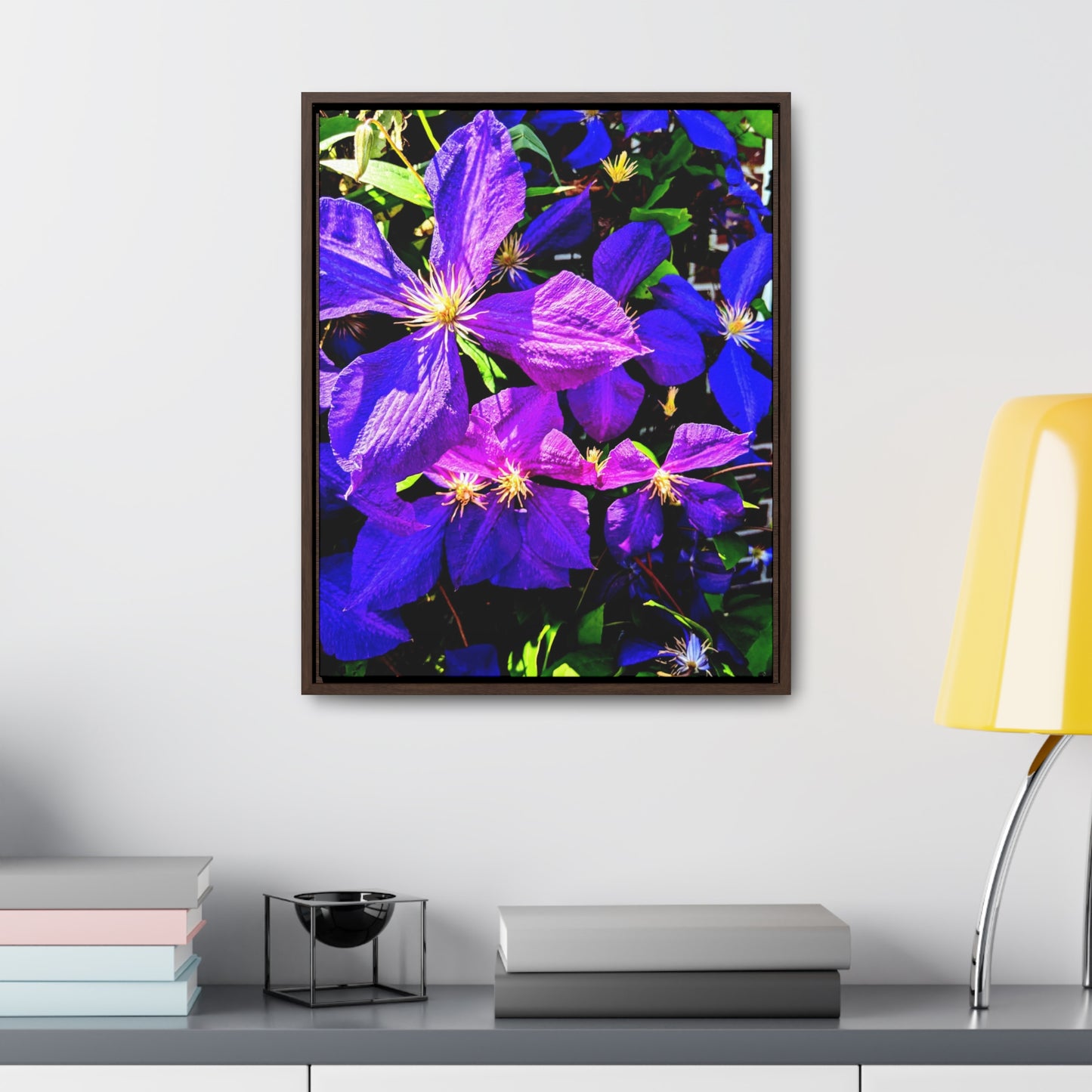 Purple Flower - Gallery Canvas Wrap, Vertical Frame