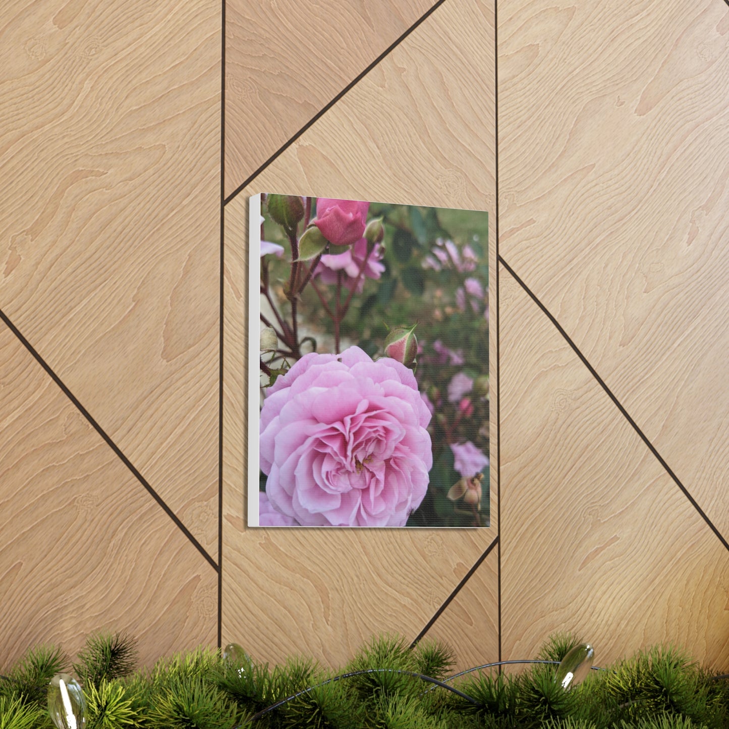 Pink Garden Roses - Canvas Gallery Wraps