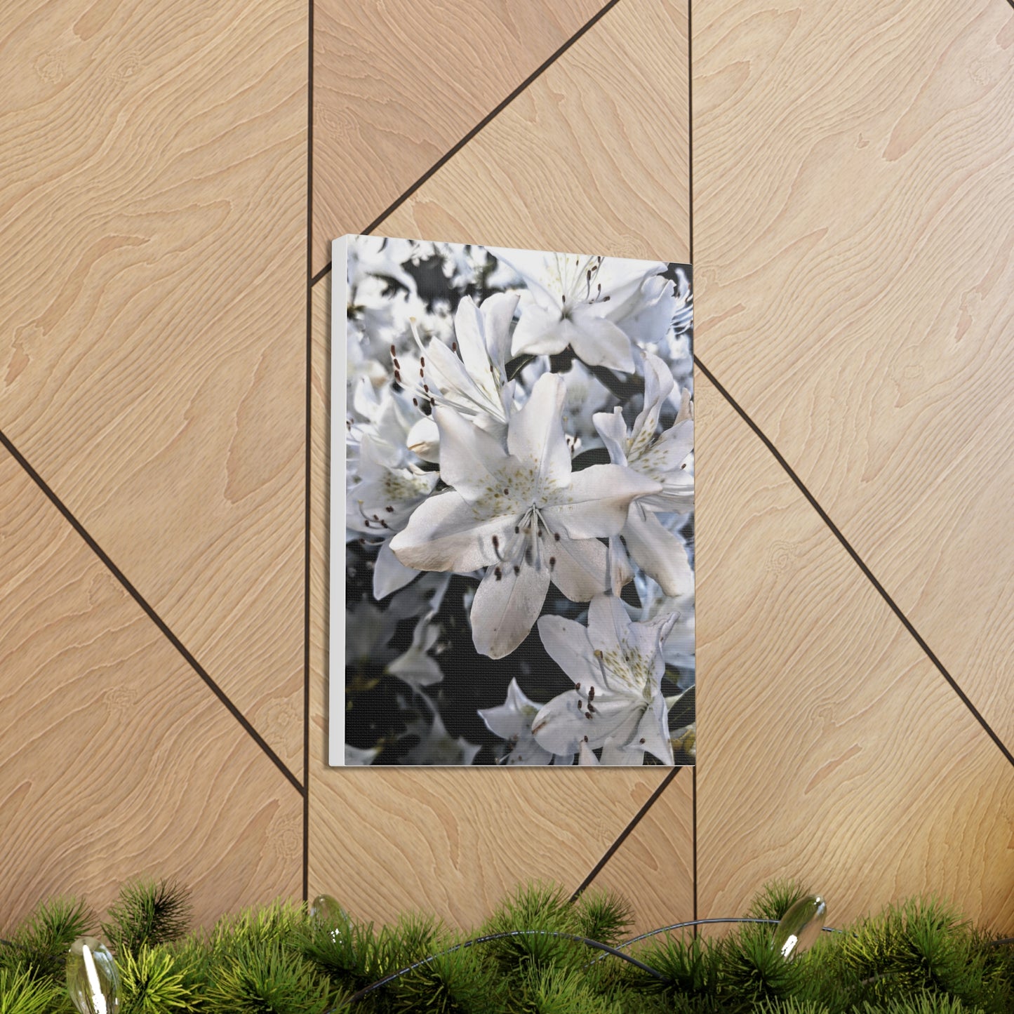 Classic White Blooms - Canvas Gallery Wraps