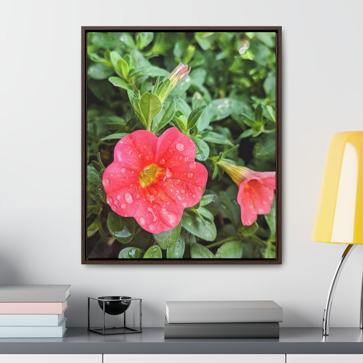 Garden flower after a gentle rain