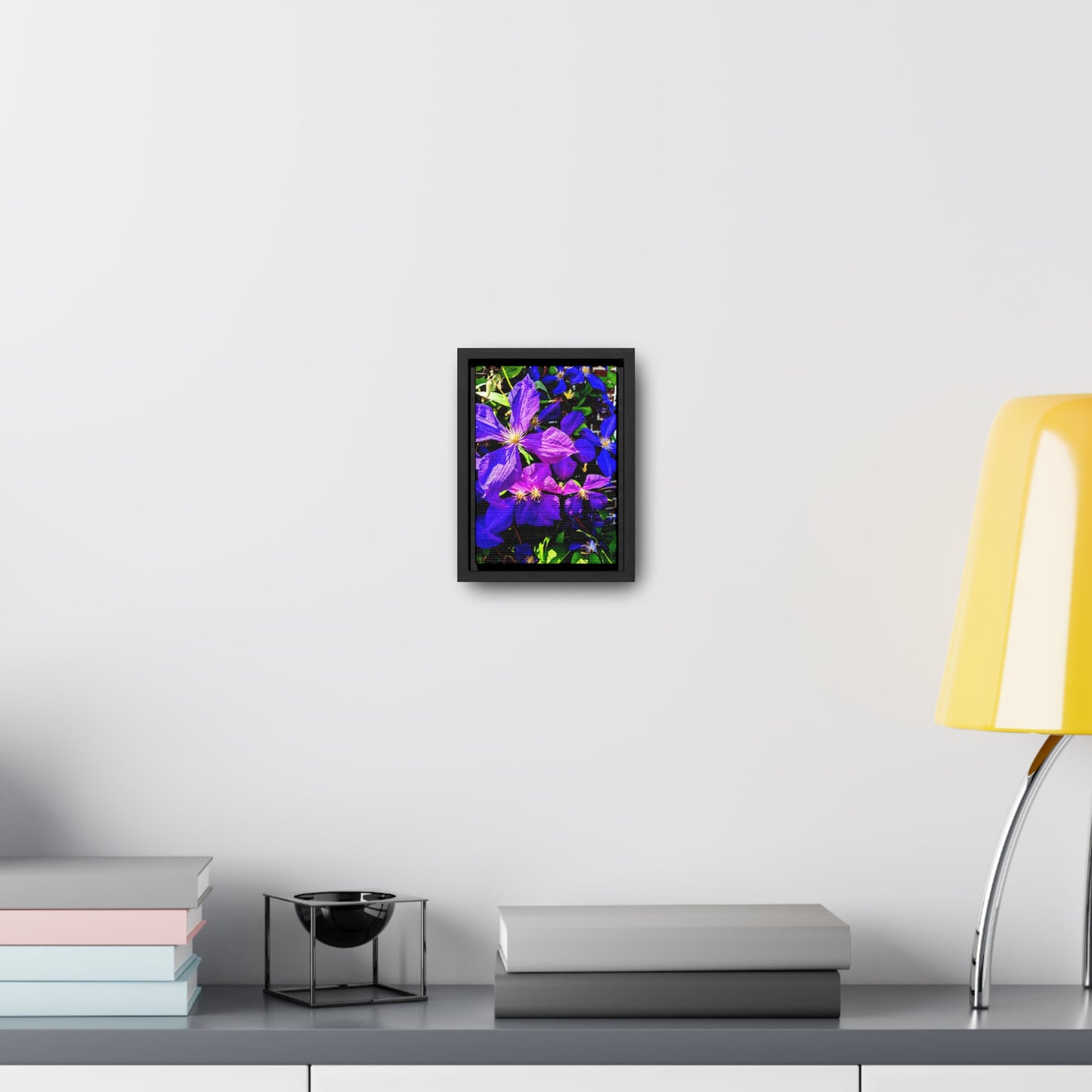 Purple Flower - Gallery Canvas Wrap, Vertical Frame