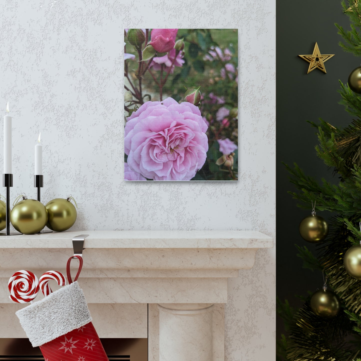 Pink Garden Roses - Canvas Gallery Wraps
