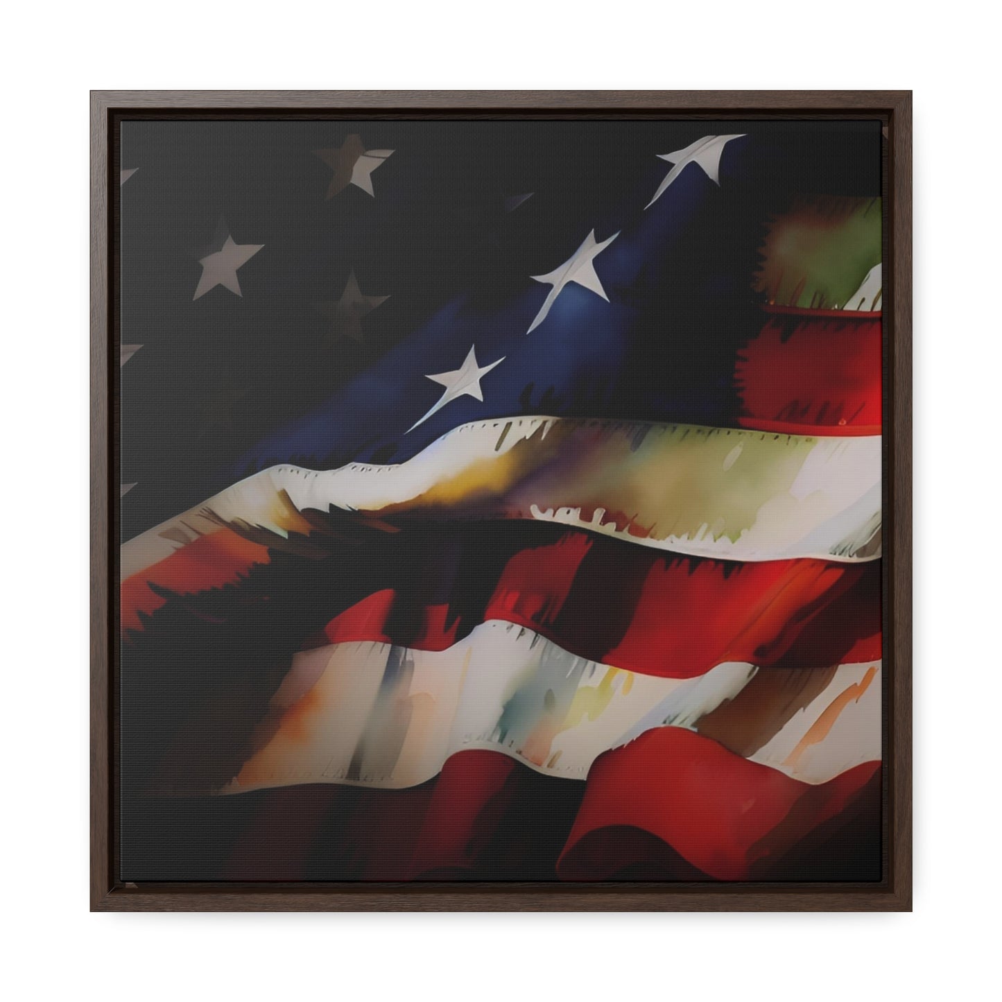 Digital US Flag Print - Watercolor version