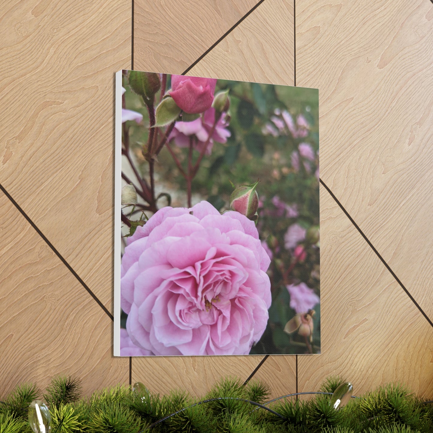 Pink Garden Roses - Canvas Gallery Wraps