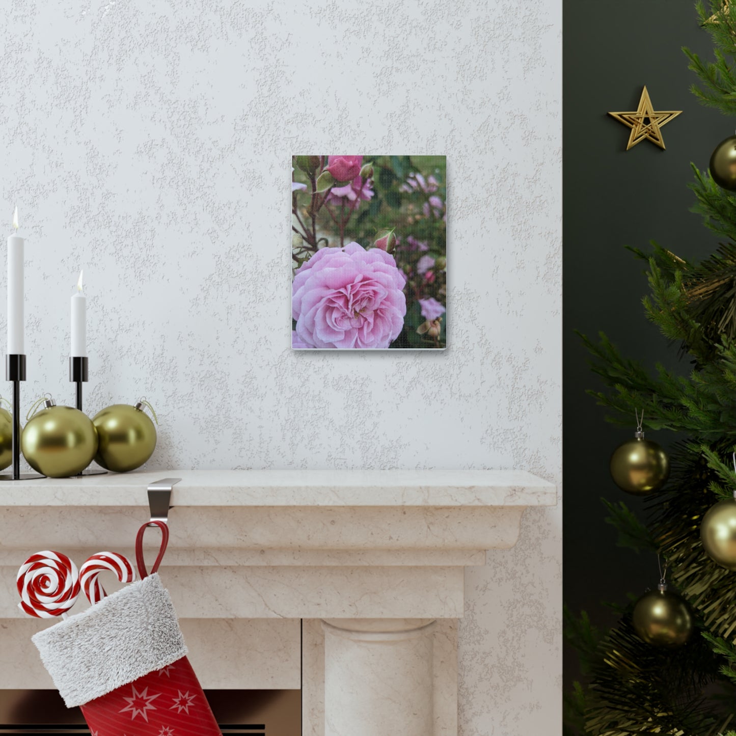 Pink Garden Roses - Canvas Gallery Wraps
