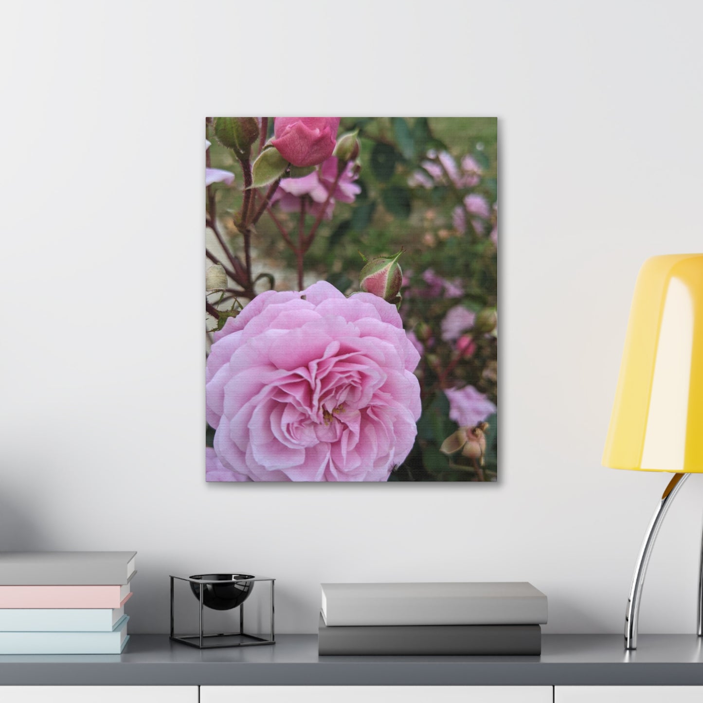 Pink Garden Roses - Canvas Gallery Wraps