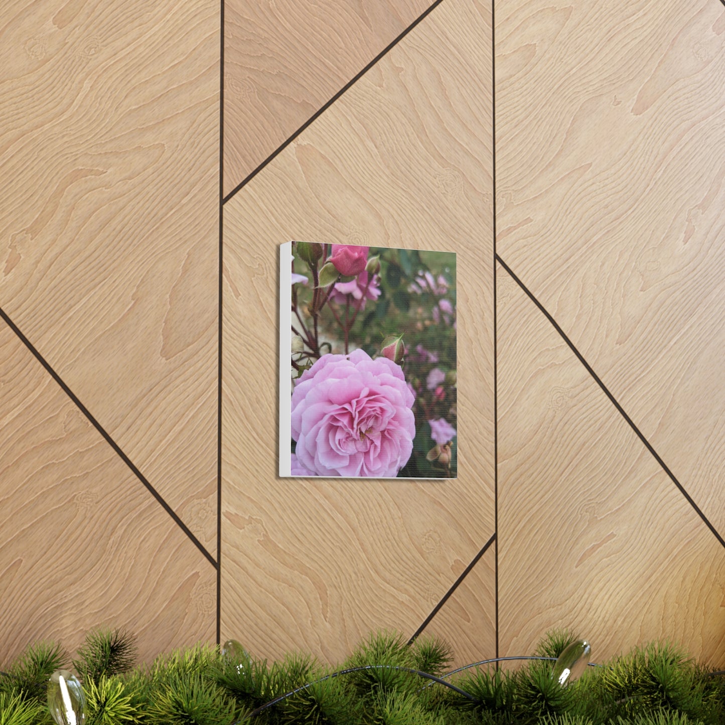 Pink Garden Roses - Canvas Gallery Wraps