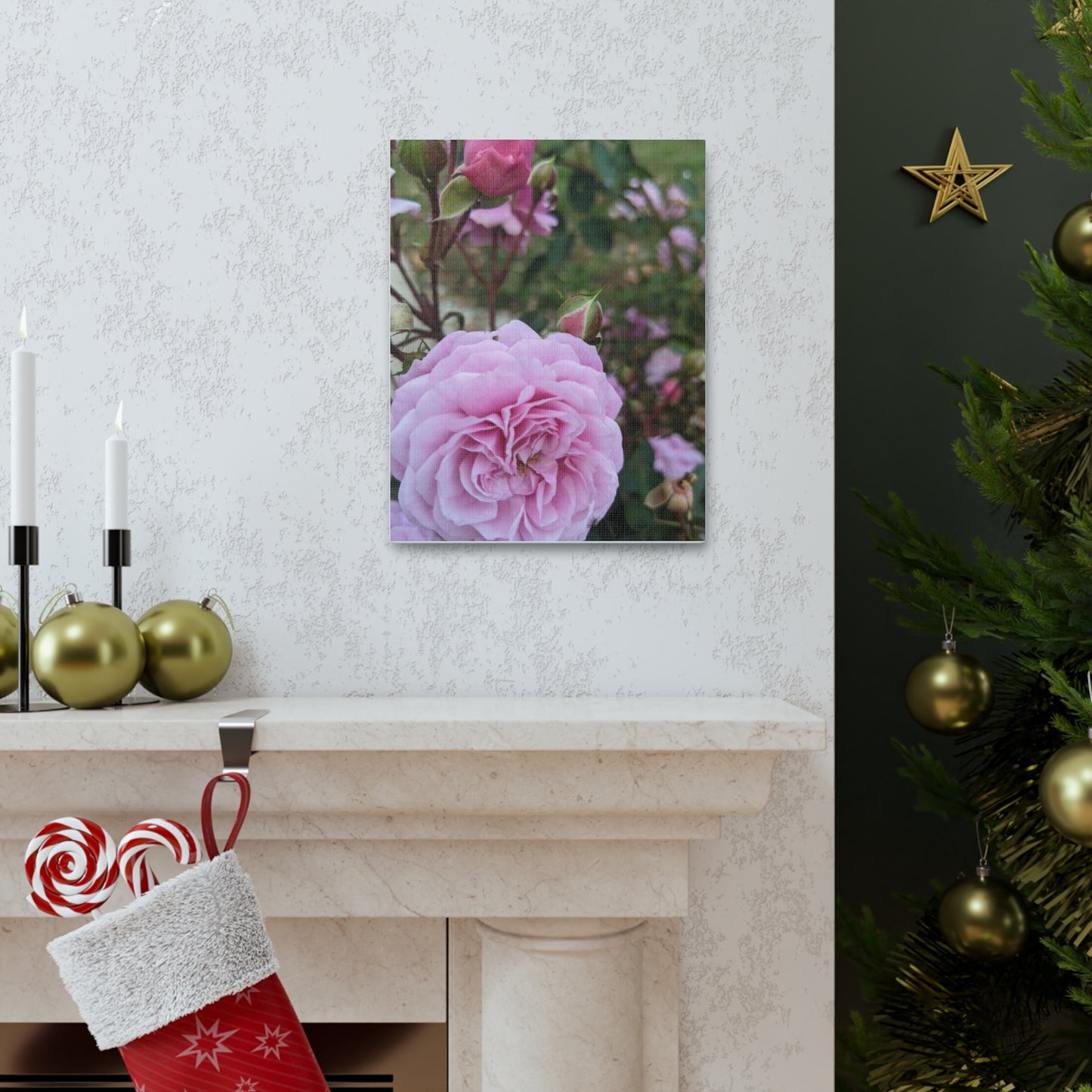 Pink Garden Roses - Canvas Gallery Wraps