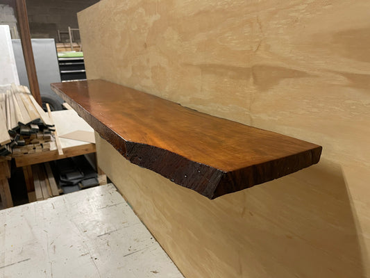 Live edge wood mantel/shelf