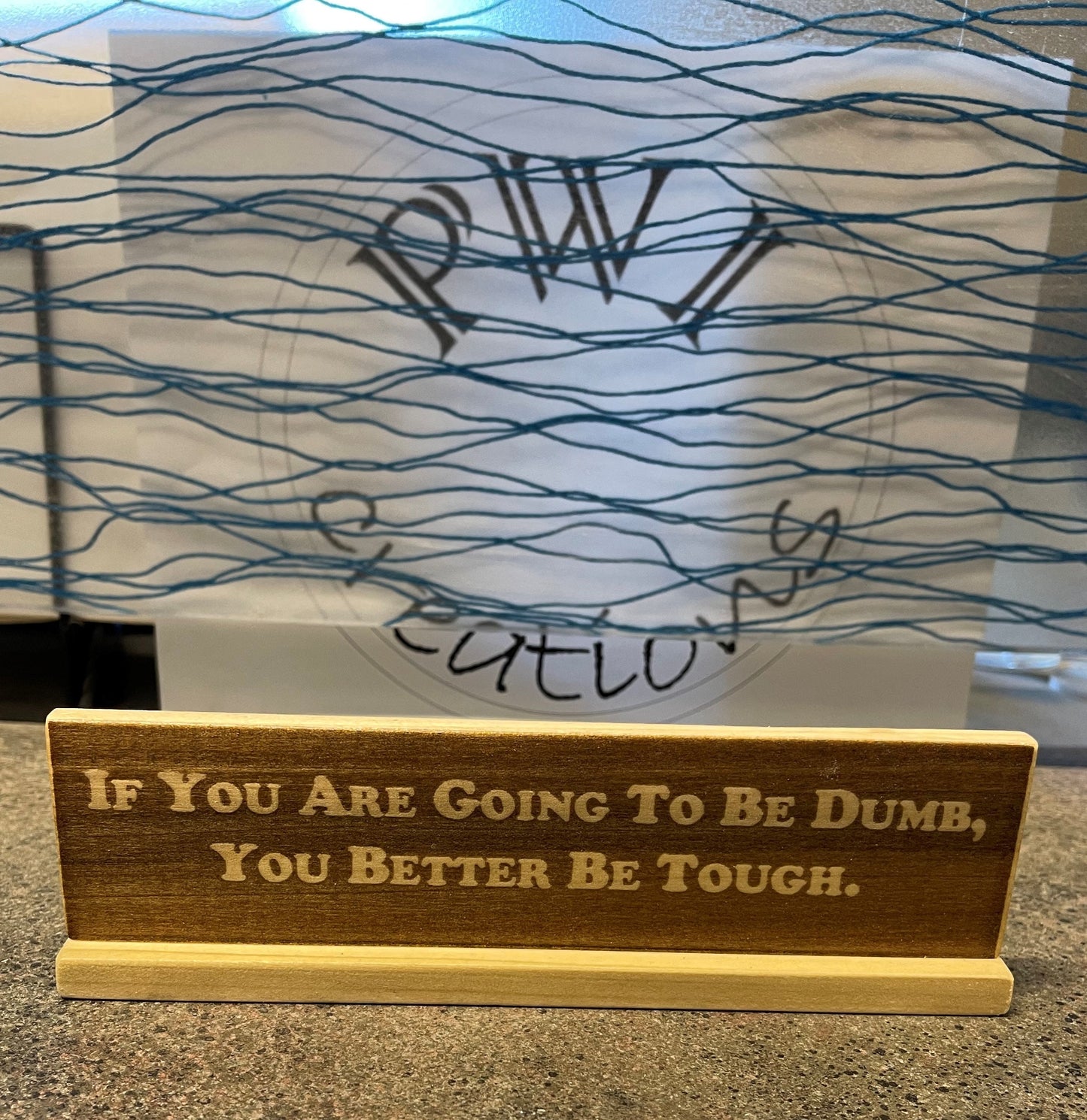 Laser Engraved Quote Plates on Reclaimed wood