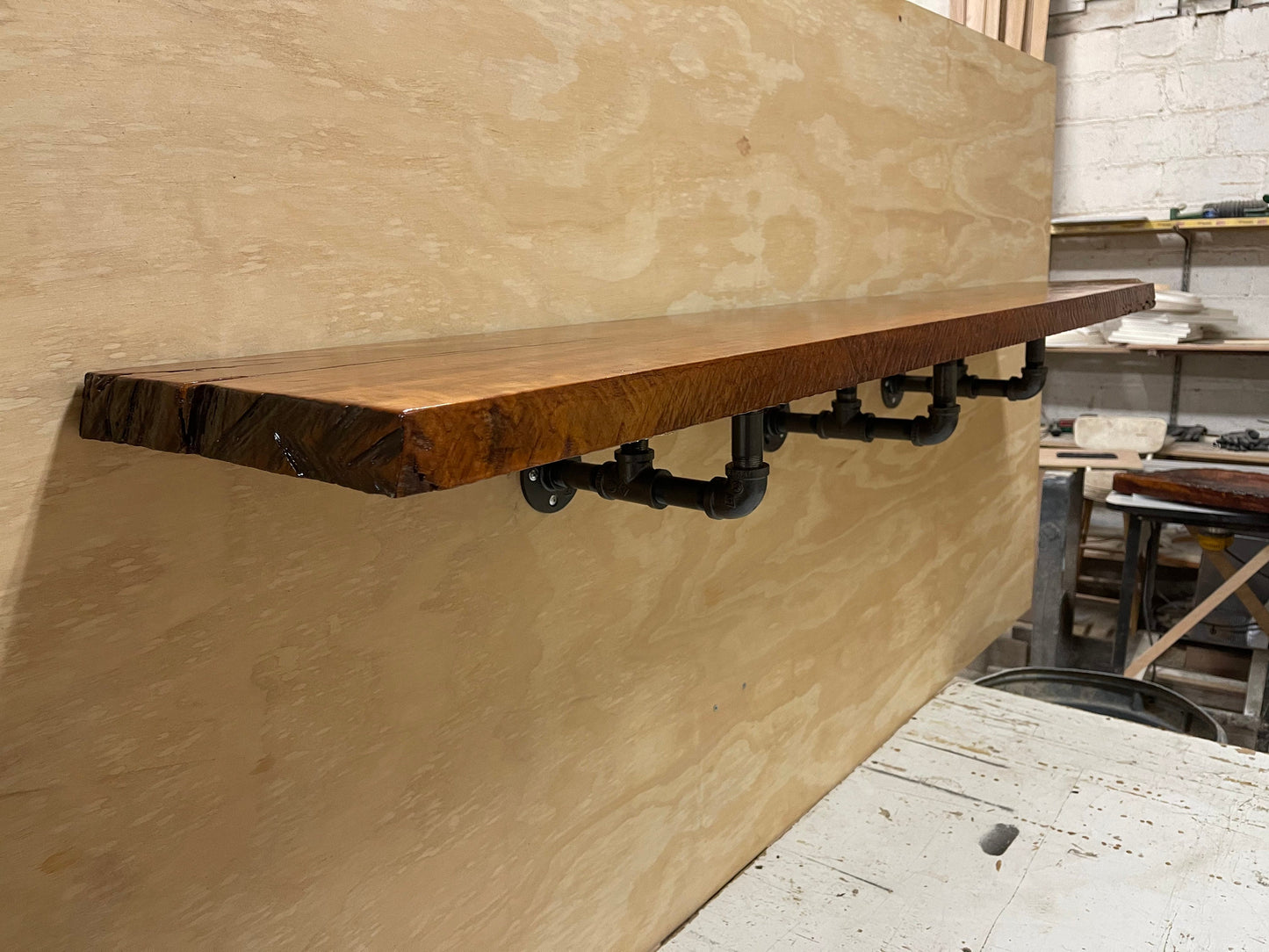 Live edge wood mantel/shelf