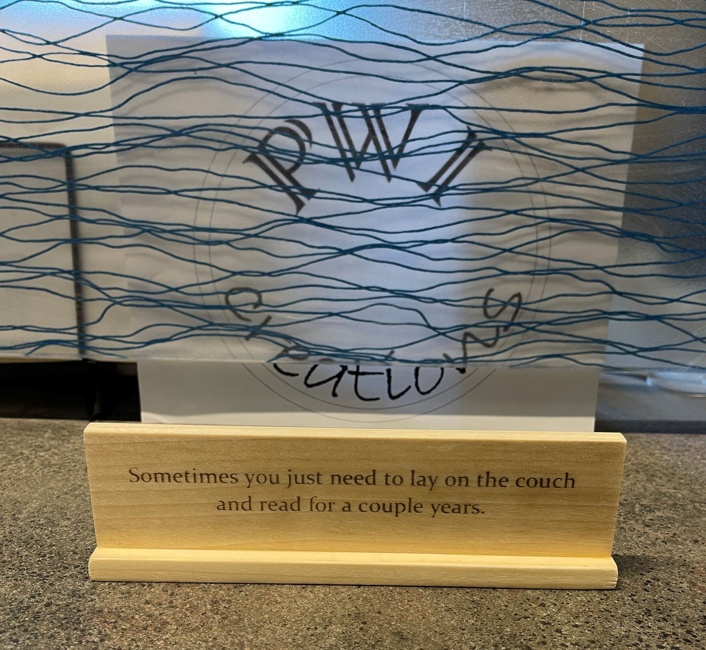 Laser Engraved Quote Plates on Reclaimed wood