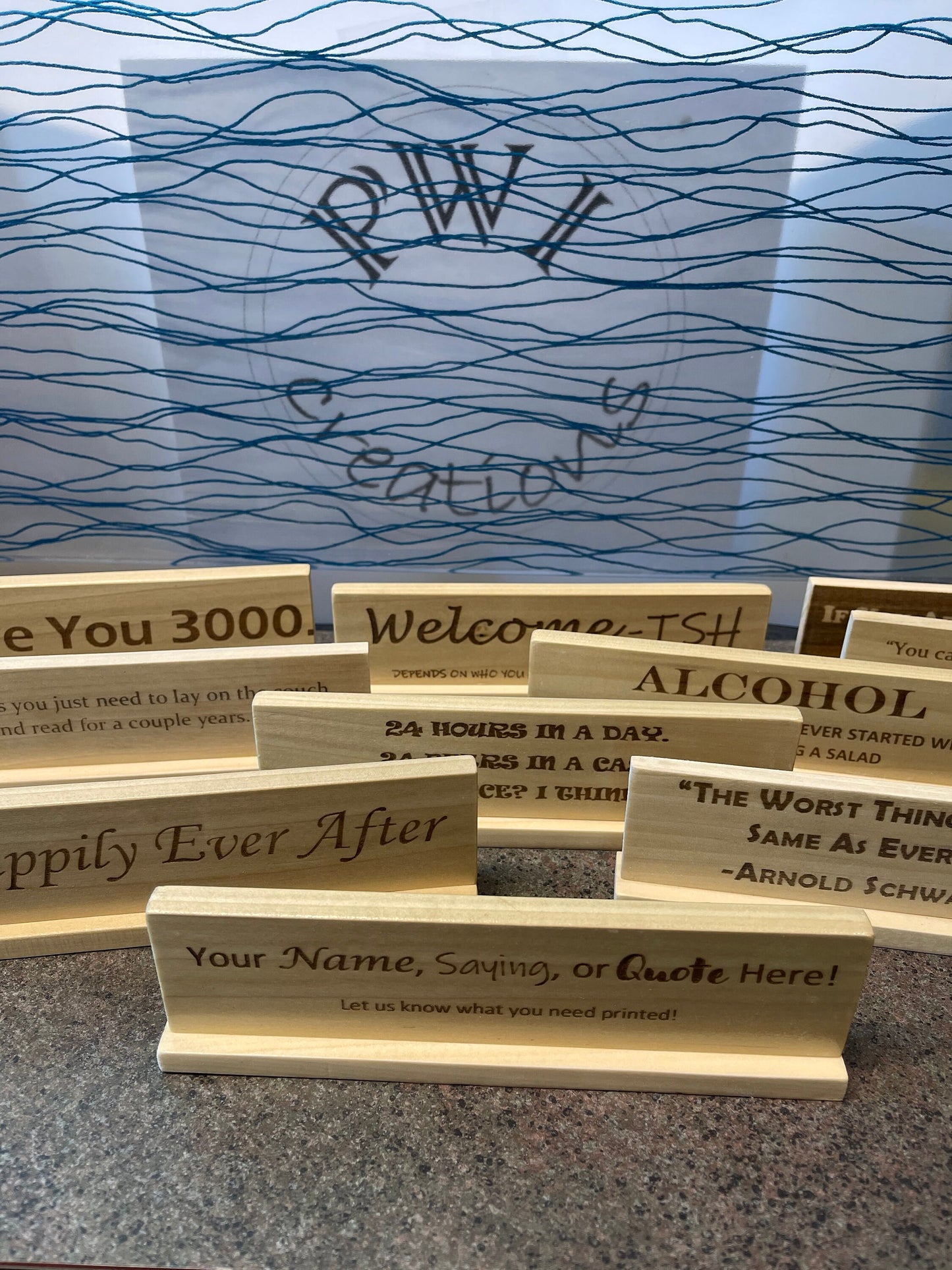 Laser Engraved Quote Signs