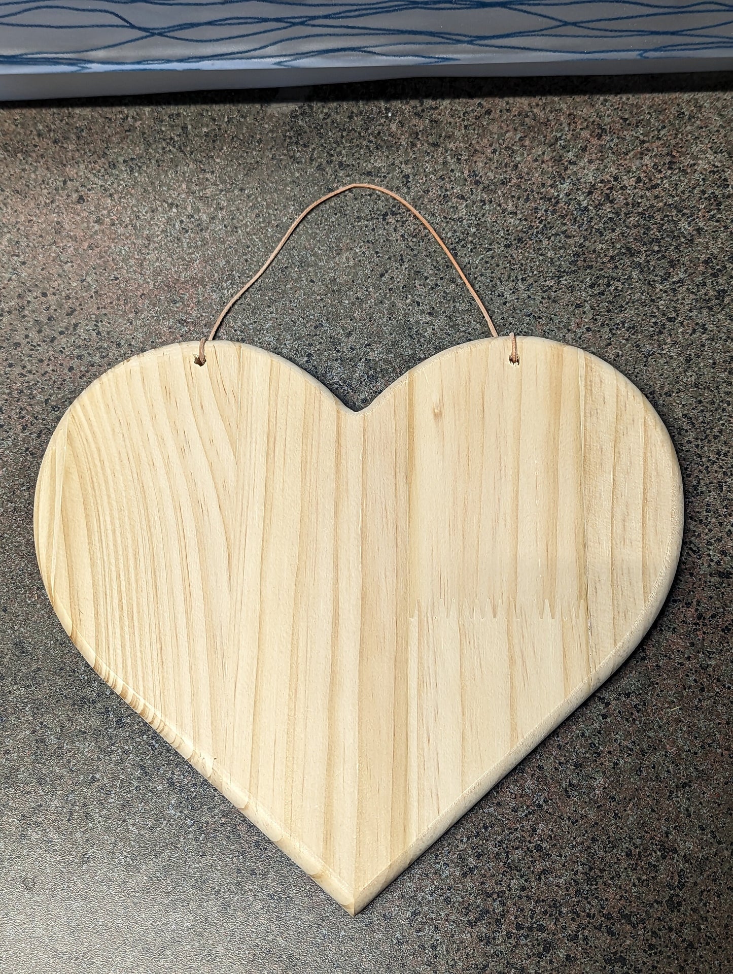 9 inch wide solid wood heart for crafts