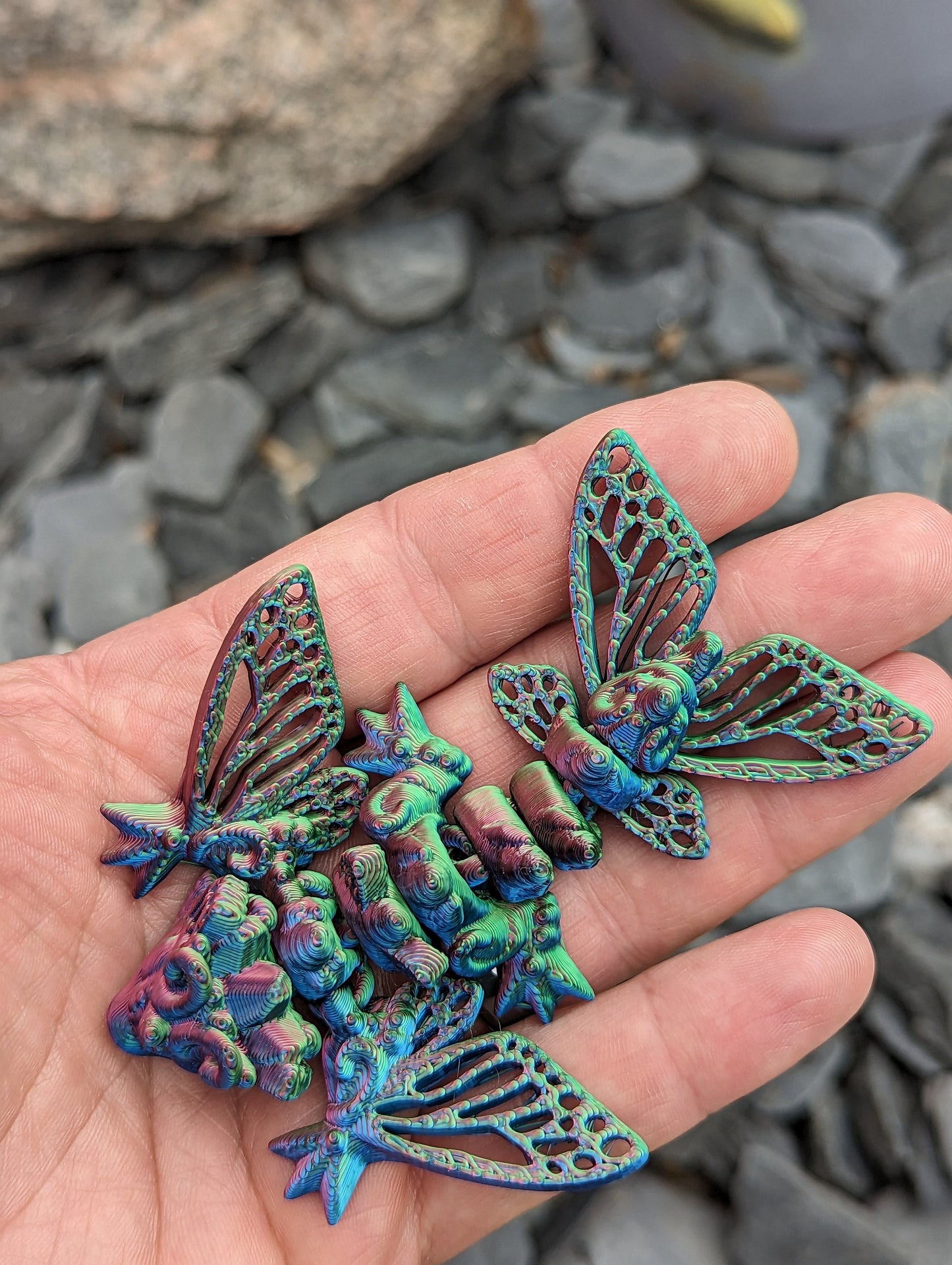 Butterfly Wyvern - 3d printed and fully articulated little dragon
