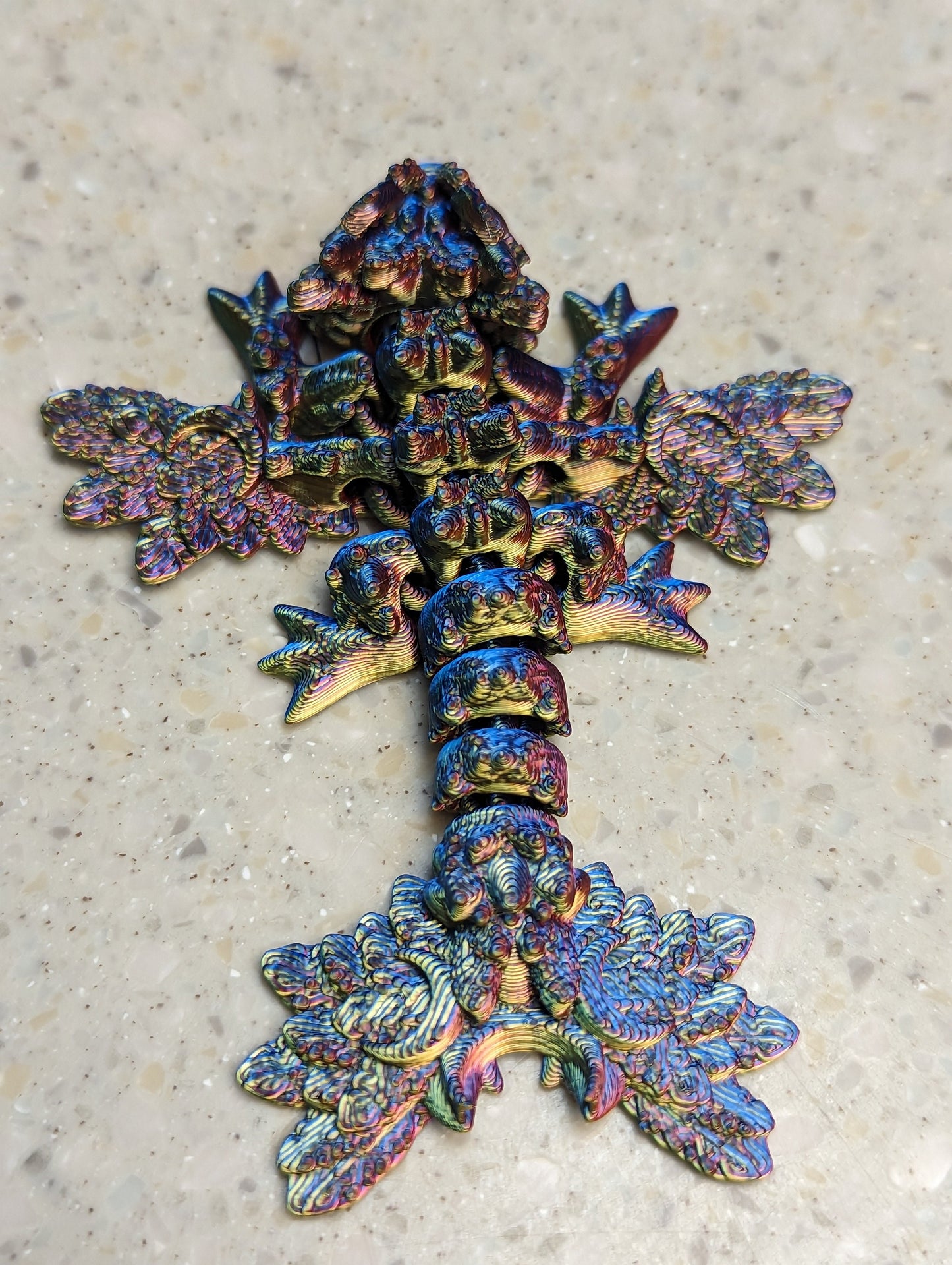 Lunar Wyvern - 3d printed and fully articulated little dragon